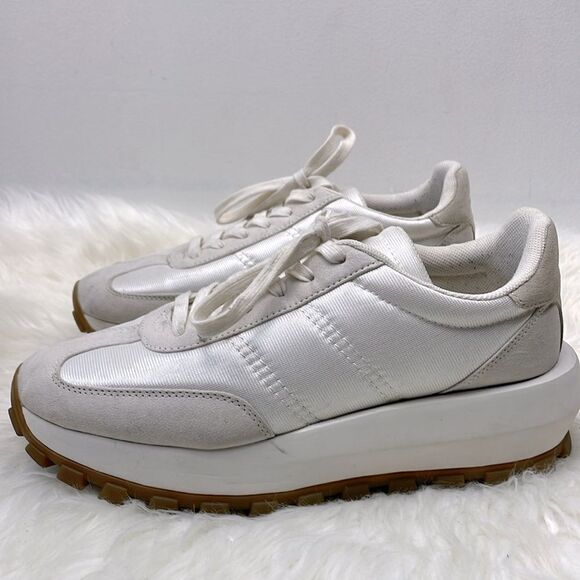 H&M | cream white chunky platform sneakers 8.0 - Picture 5 of 7